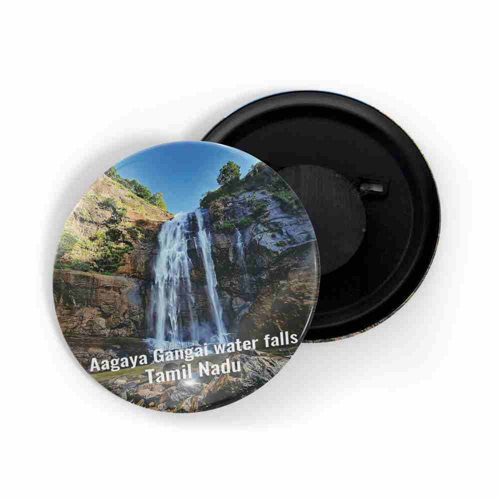 dhcrafts Fridge Magnet Multicolor Agaya Gangai Waterfalls D2 Tamil nadu Tourist Place Glossy Finish Design Pack of 1 (58mm)